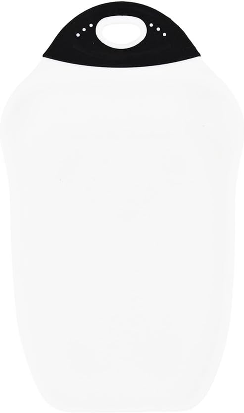 Dexas Chop & Scoop Cutting Board with Non-Slip Feet, 6.5 x 10.5 Inch, BPA-Free Dishwasher Safe Kitchen Prep Board, White and Black