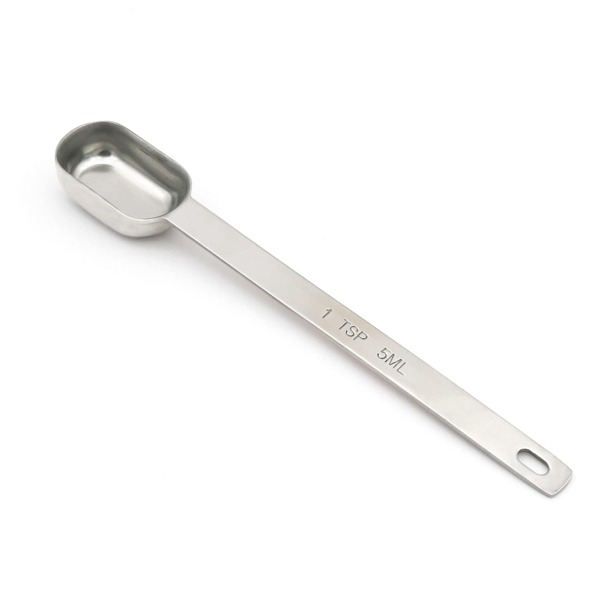 2PCS 1TSP(5ML) Measuring Spoon, Stainless Steel Long Handle Teaspoons