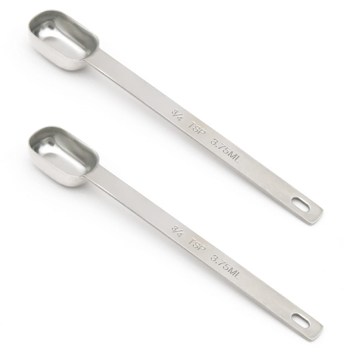 2PCS 1TSP(5ML) Measuring Spoon, Stainless Steel Long Handle Teaspoons