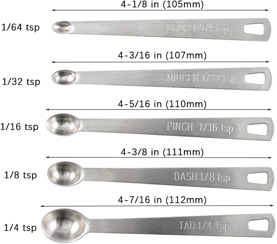 1Pack Mini Measuring Spoon Set, Small Teaspoon for Tiny Measurement