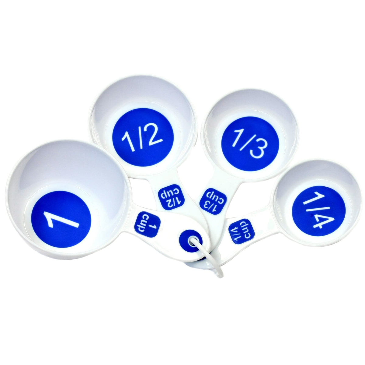 Chef Craft Select Plastic Measuring Spoon Set, 6 piece set, White and Blue