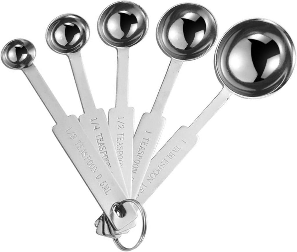 5PCS OstWony Measuring Spoons Set, Includes 1/8, 1/4, 1/2, 1 tsp, 1 tbsp