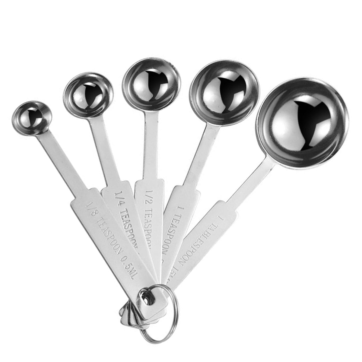 5PCS OstWony Measuring Spoons Set, Includes 1/8, 1/4, 1/2, 1 tsp, 1 tbsp