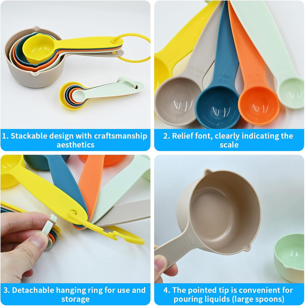10 pcs Measuring Cups & Spoons Set, Kitchen Gadgets