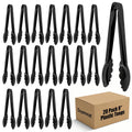 40 PCS Plastic Serving Tongs, Black Disposable Kitchen Salad Tongs