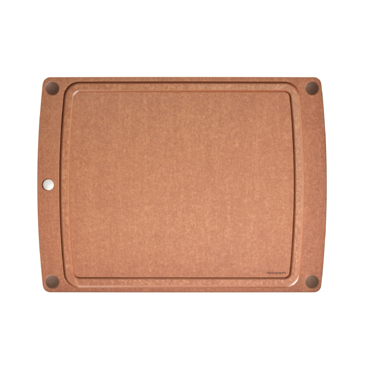 Epicurean All-In-One Cutting Board with Non-Slip Feet and Juice Groove - Non-toxic, Dishwasher Safe, Made in the USA, 10" x 7", Nutmeg