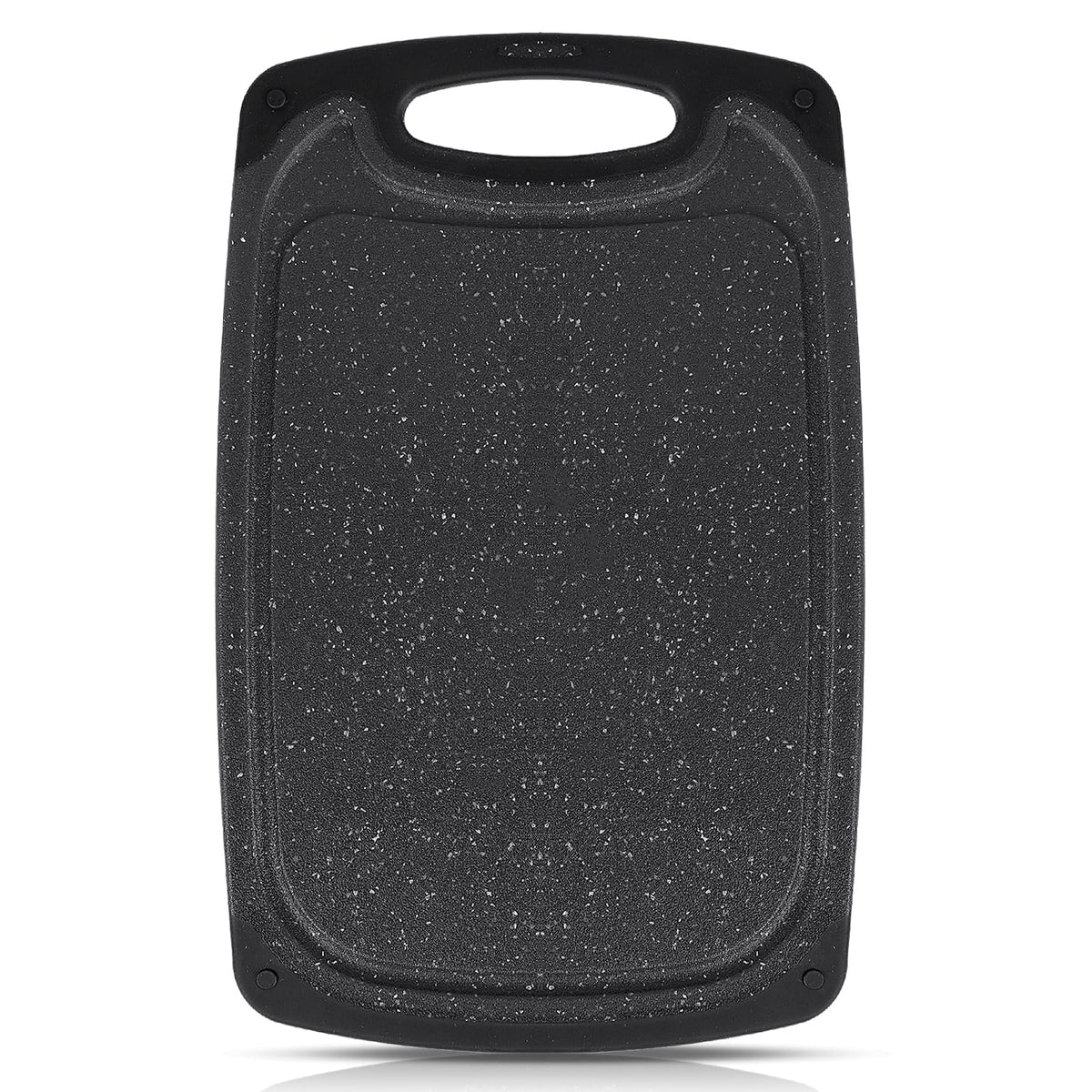 Cutting Boards,15.7"×9.4" Plastic Chopping Board Made From Natural Food Grade Material,BPA Free&Eco,Non Slip&Juice Groove,Dishwasher Safe,Double-Sided Usable,Dark Grey