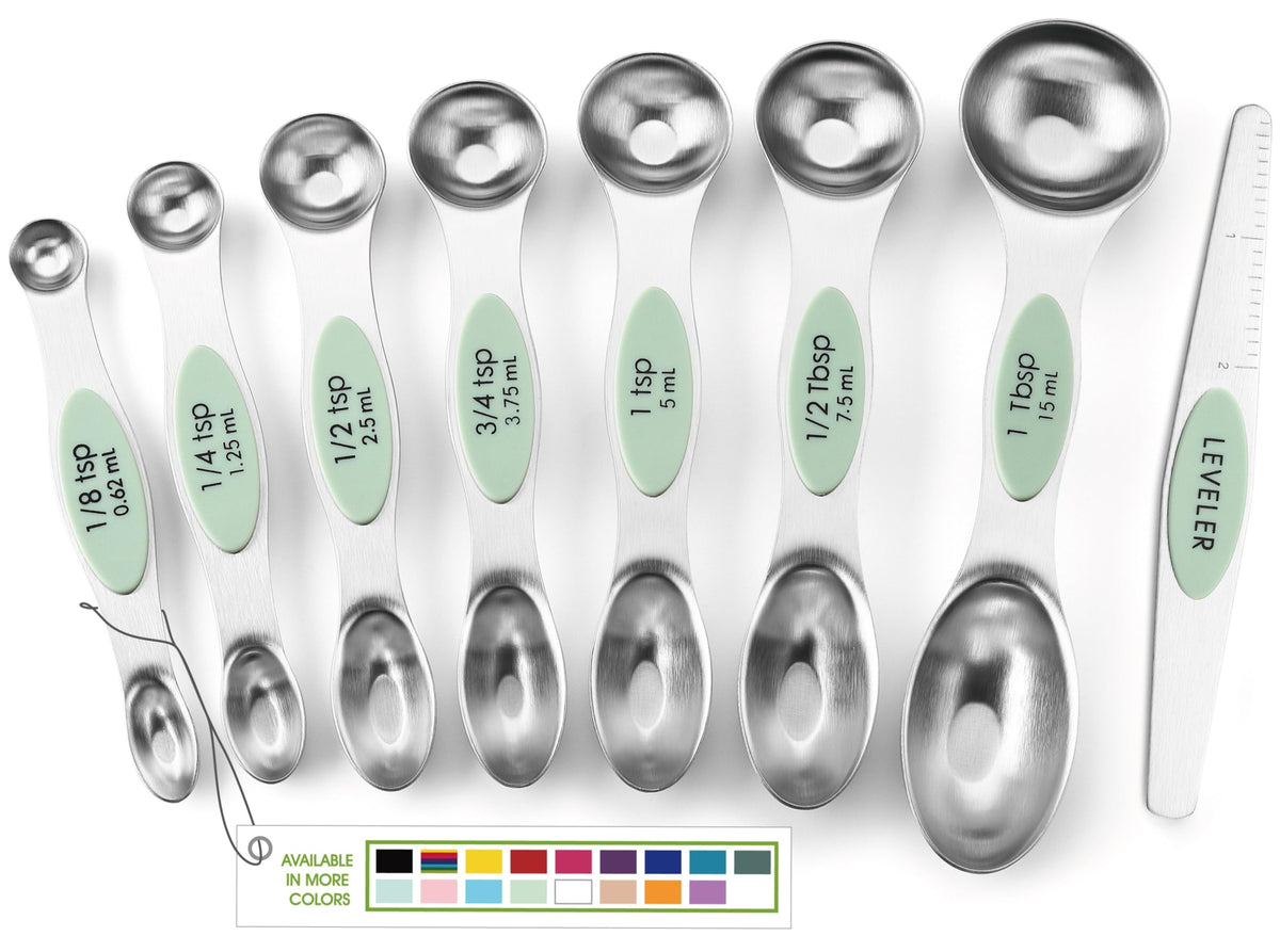 Spring Chef Stainless Steel 8 Magnetic Measuring Spoons Set, Desert Sunset